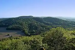 Pohled z Koreckého vrchu na hřbet Vysokého vrchu