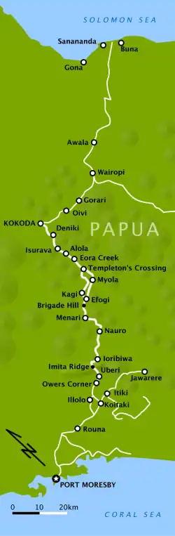 Mapa stezky; mapa je pootočená o 45 °, vršek mapy ukazuje na severovýchod