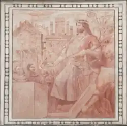 Karel IV. pokládá základní kámen k přestavbě chrámu sv. Bartoloměje