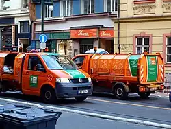 Vozy Pražských služeb na Národní třídě