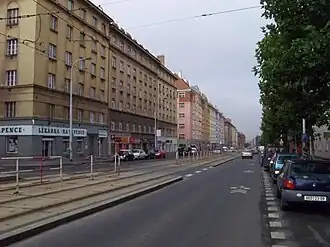 Hartigova, část od Viklefovy ulice k Ohradě