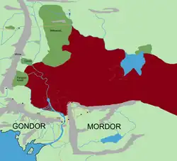 Mapa Konfederace Vozatajů na vrcholu její moci, 1856 T.v.