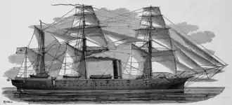 Nákres lodi třídy Kongó