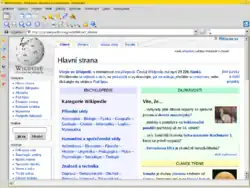 Konqueror použitý jako webový prohlížeč.