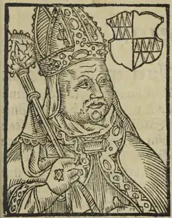 Konrád Bavor (B. Paprocký, Zrcadlo slavného Markrabství moravského, 1593)