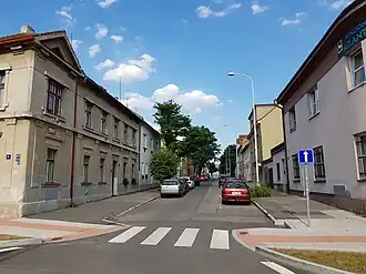 Ulice Konzumní od Kbelské východním směrem