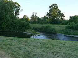 Soutok Kopřivničky s Lubinou (Kopřivnička je uprostřed snímku vzadu)