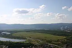 Pohled na výsypku z vrchu Hněvín