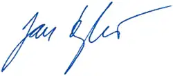 Jan Korytář, podpis