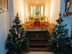 Betlém na bočním oltáři kostel Krista Krále - rok 2024