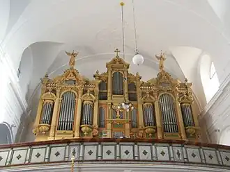 Celkový pohled na varhany