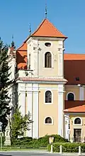 pohled na Kostel Narození Panny Marie v Dašicích