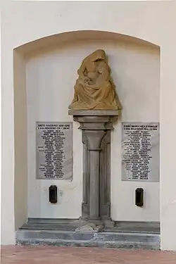 Pamětní deska v kostele Povýšení Svatého Kříže v Jihlavě