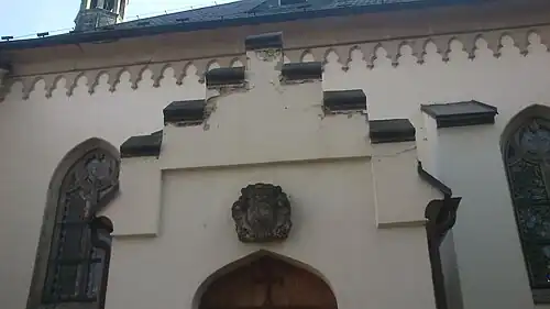 Detail kostela sv. Jakuba Staršího v Přepeřích