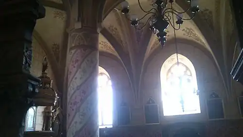 Interiér kostela sv. Jakuba Staršího v Přepeřích