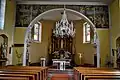 Interiér kostela sv. Josefa v Hutisku