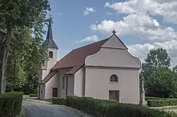 pohled na kostel ze severozápadu