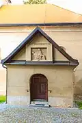 boční vstup do kostela svatého Jakuba Staršího v Rané