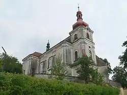 Farní kostel sv. Jana Křtitele v Běstvině.