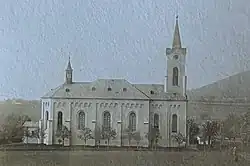 Kostel Všech svatých v době okolo roku 1905