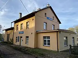 Nádraží v Kouřimi pohled z ulice