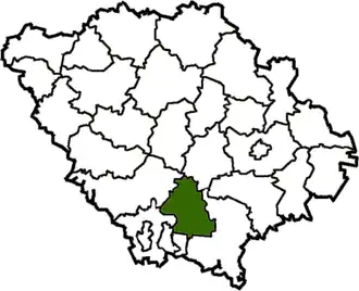 Poloha rajónu v Poltavské oblasti