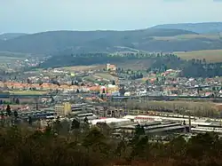 Pohled na Králův Dvůr z jihovýchodu