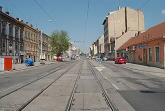 Palackého třída v Králově Poli