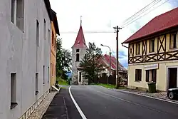 Krásná Lípa, kostel a penzion