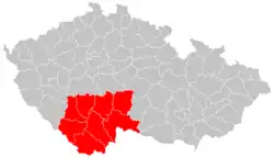 Jihočeský kraj na mapě