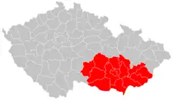 Jihomoravský kraj na mapě