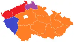 Volby 2012      ČSSD      KSČM      ODS      SLK