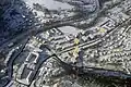 Letecké panorama severní části města, leden 2010