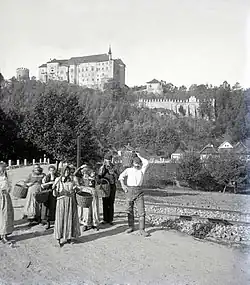 Hrad Český Šternberk, asi 1892, sbírka Scheufler