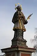 Kravaře (OP), socha sv. Jana Nepomuckého (2).JPG