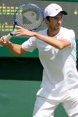Konstantin Kravčuk v kvalifikaci Wimbledonu 2015