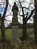Krchleby, socha svatého Jana Nepomuckého u silnice na Souňov.jpg
