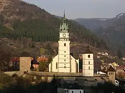 Kremnický hrad s kostelem sv. Kateřiny