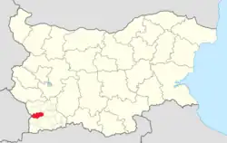 Obština na mapě Bulharska