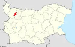 Obština na mapě Bulharska