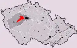 Křivoklátská vrchovina na mapě Česka