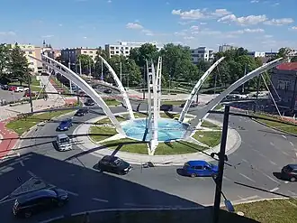 Křižovatka Koruna s fontánou