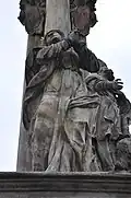 Socha svaté Anny na sloupu Nejsvětější Trojice v Kroměříži