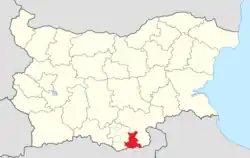 Obština na mapě Bulharska