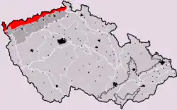 Krušnohorská hornatina na mapě Česka