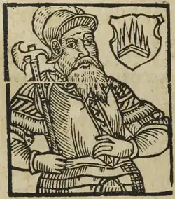 Kryštof z Boskovic (kresba B. Paprockého, Zrcadlo slavného Markrabství moravského, 1593)
