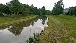 Kunčinský potok těsně před soutokem s Třebůvkou