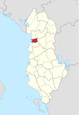 Poloha okresu Kurbin na mapě