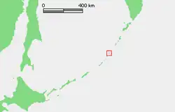 Poloha ostrova v Kurilách