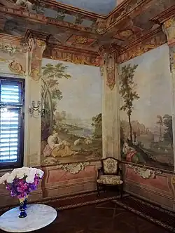 Malířská výzdoba sálu v Kvítkově dvoře